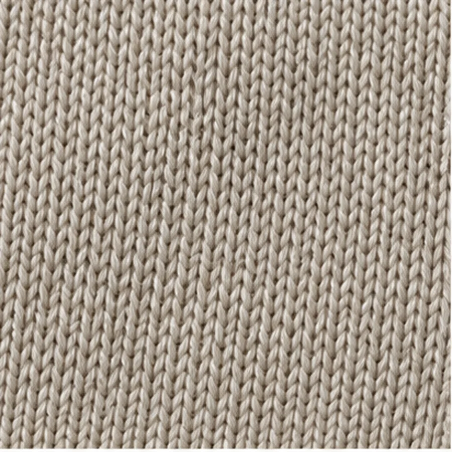 Cream cotton single jersey, the knit wales at close range