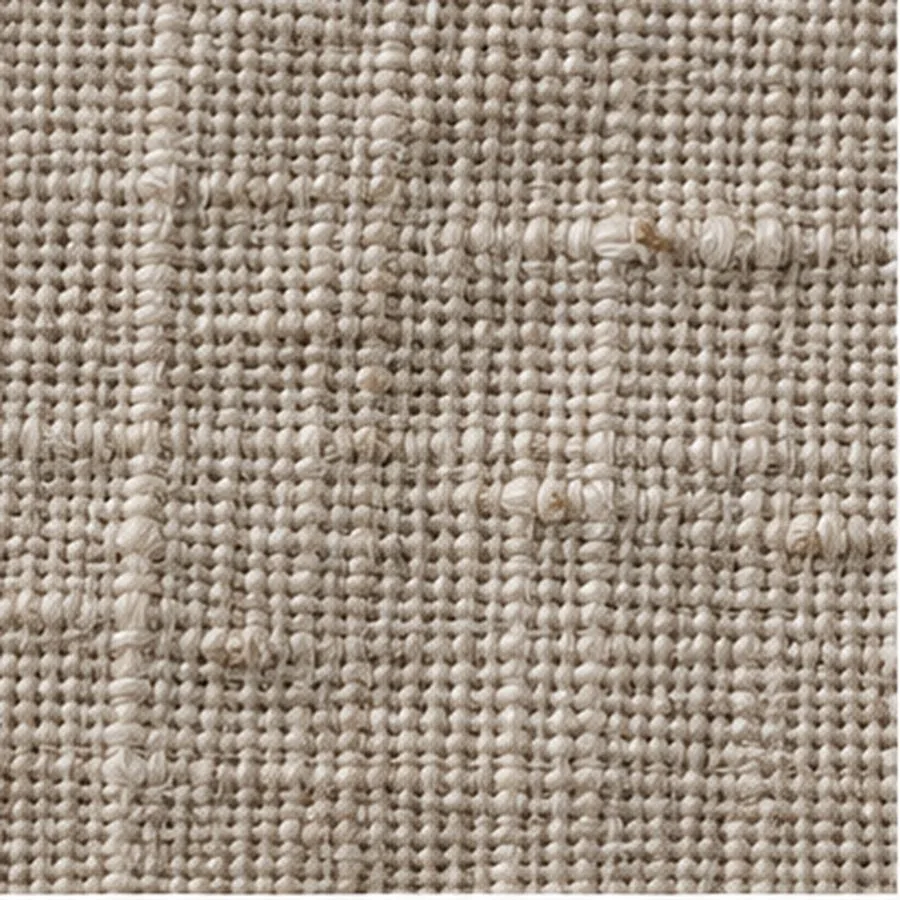 Ecru linen blend, the slub running through a plain weave