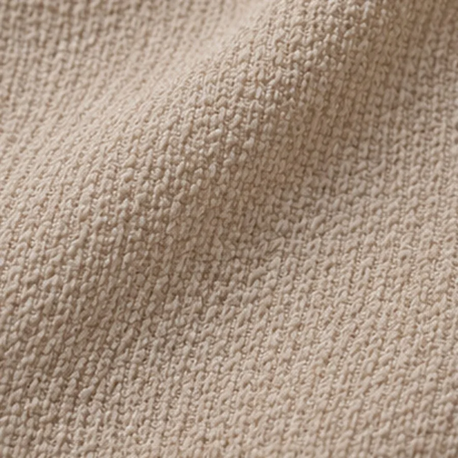 Oat poly georgette, a closed crepe with a coarser grain
