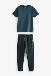 Blue Utility Short Sleeve T-Shirt And Joggers Set (3-16yrs) - Thumbnail