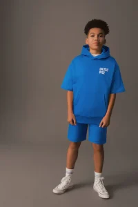 Short Sleeve Hoodie and Shorts Set (3-16yrs) - Thumbnail