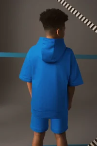 Short Sleeve Hoodie and Shorts Set (3-16yrs) - Thumbnail