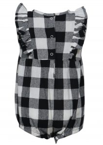 Monochrome Checkmate Play Suit - Thumbnail