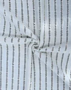 GREIGE COTTON SCHIFFLI EMBROIDERY FABRIC (WIDTH-58 INCHES) - Thumbnail