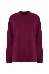 Embroidered Elegance Terry Sweatshirt - Thumbnail