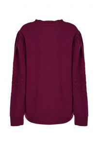 Embroidered Elegance Terry Sweatshirt - Thumbnail