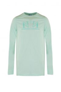 Seafoam Serenity Full Sleeve Rubber Print Tee - Thumbnail