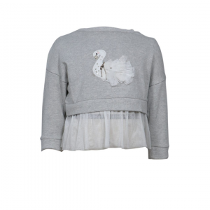 Swan Lake Lurex Terry Sweatshirt - Thumbnail