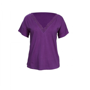 Purple Plum Comfort Jersey Top - Thumbnail