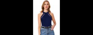 Black Polyester Solid Top For Women - Thumbnail