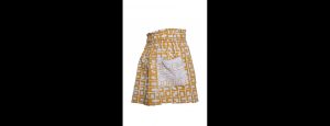 Sun Maze Gathered Skirt – Mustard & White - Thumbnail