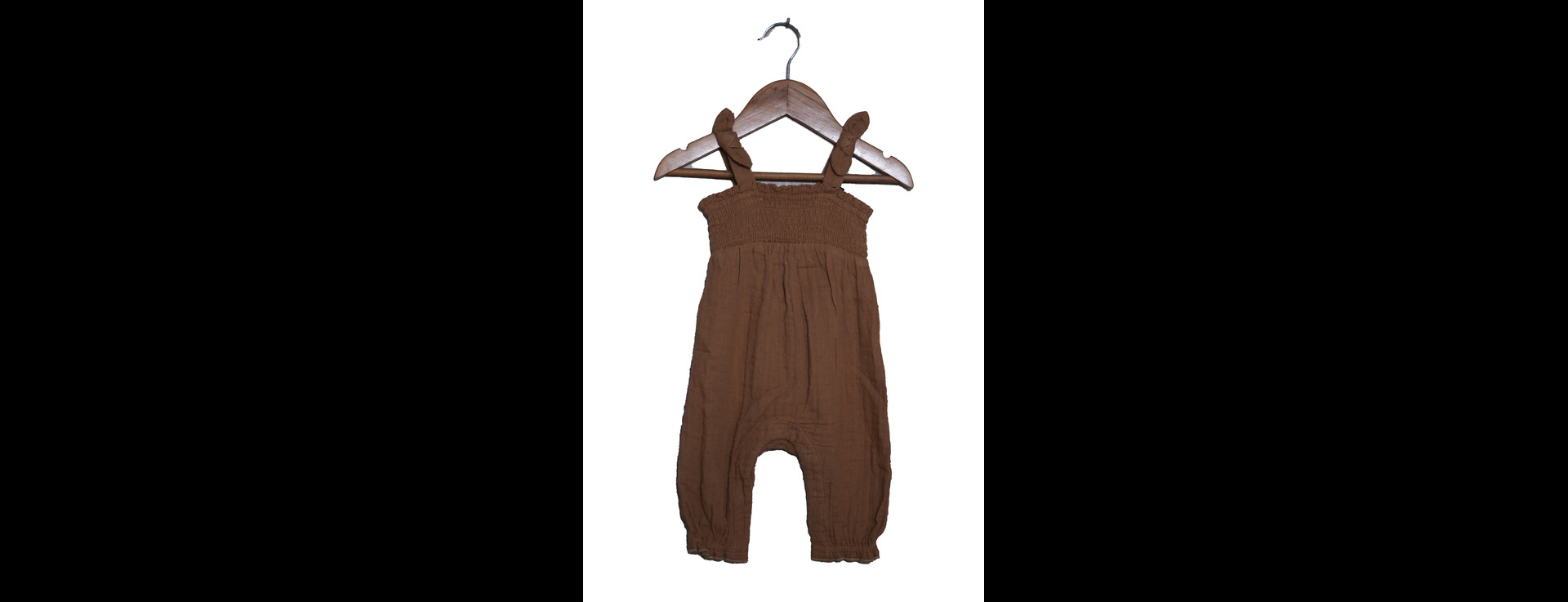 Kids’ Cotton Jumpsuit – Cocoa Brown