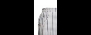 Women's Striped Cotton Lounge Pants – Ivory with Blue Accents - Thumbnail