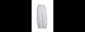 Women's Striped Cotton Lounge Pants – Ivory with Blue Accents - Thumbnail