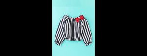 Girls Striped Top With Leggings - Thumbnail