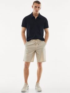 Slim Fit Water-repellent Technical Bermuda Shorts - Thumbnail