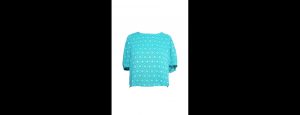 Aqua Back-Tie Crop Top - Thumbnail