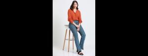 Rust Full Sleeves Oversized Solid Casual Shirt - Thumbnail