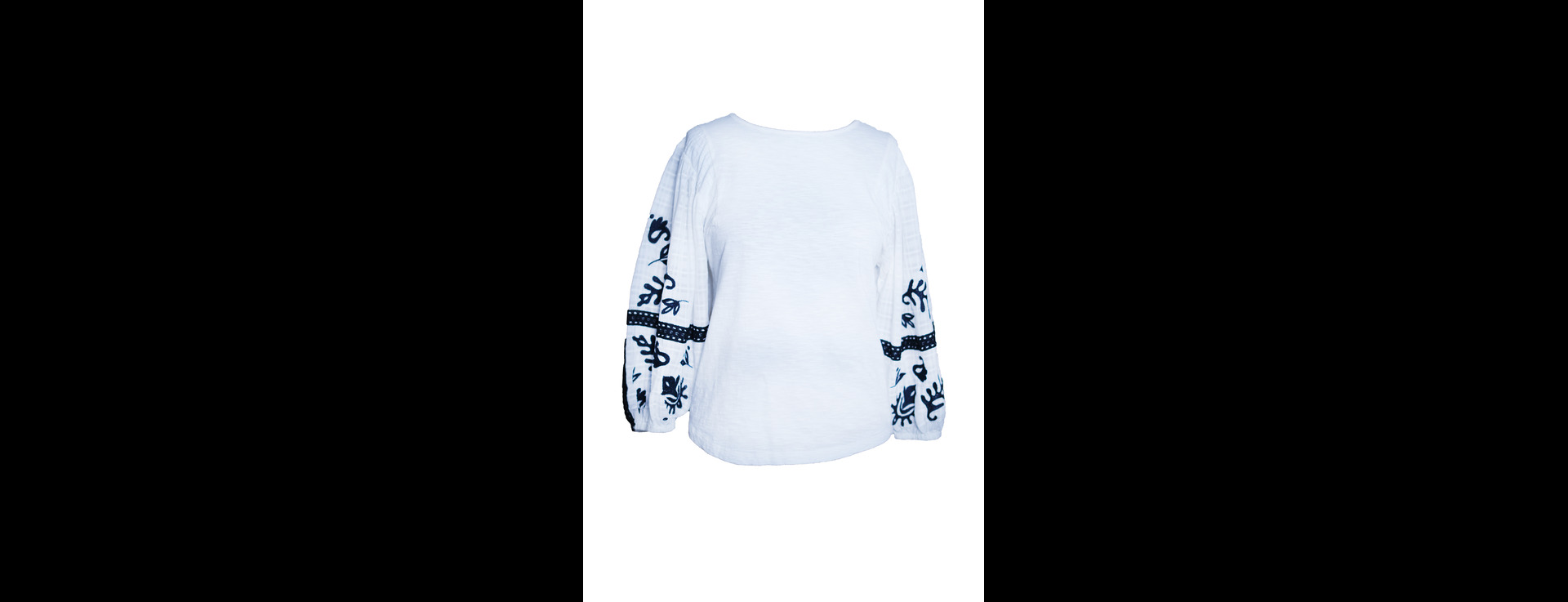 White Hand-Embroidered Top