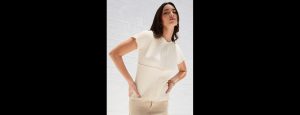 Regular Fit Exposed Seam Detail Ribbed T-Shirt - Thumbnail