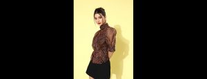 Women Chic Puff Sleeves Top with Camisole (Set of 2) - Thumbnail