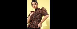 Women Chic Puff Sleeves Top with Camisole (Set of 2) - Thumbnail