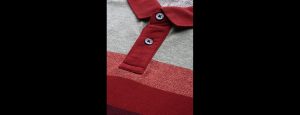 Navy Blue, Red & Grey Colour  Polo Collar T-shirt - Thumbnail