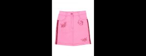 Girls Embellished Cotton A-Line Mini Skirt - Thumbnail