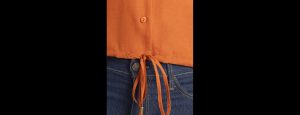 Women Rust Solid Three-Quarter Sleeves Casual Top - Thumbnail