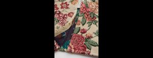 Cotton V-neck Collar Floral Patched Corset Long Sleeve Blouse - Thumbnail