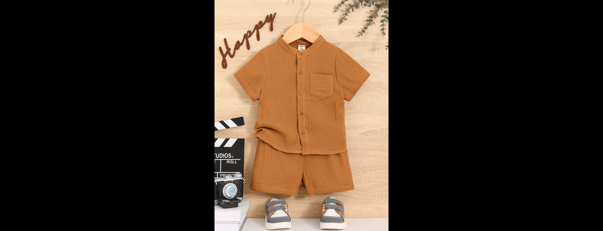 Classic Mustard Cotton Co-Ord Set for Kids (2-Piece)