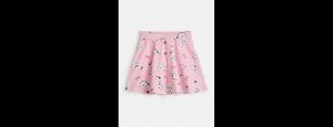 Girls Dalmatian Printed Pure Cotton Skater Skirt With Inner Shorts - Thumbnail