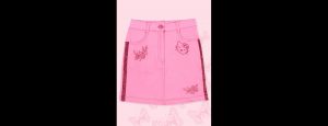 Girls Embellished Cotton A-Line Mini Skirt - Thumbnail