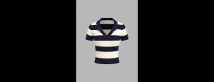 Knit Polo Striped Short Sleeve Top - Thumbnail