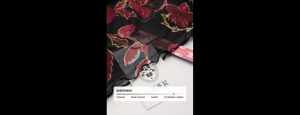 Mesh Square Neck Floral Lettuce Trim Ruched Bell Sleeve Crop Top - Thumbnail