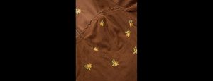 Corduroy Sweetheart Floral Embroidery Long Sleeve Crop Top - Thumbnail