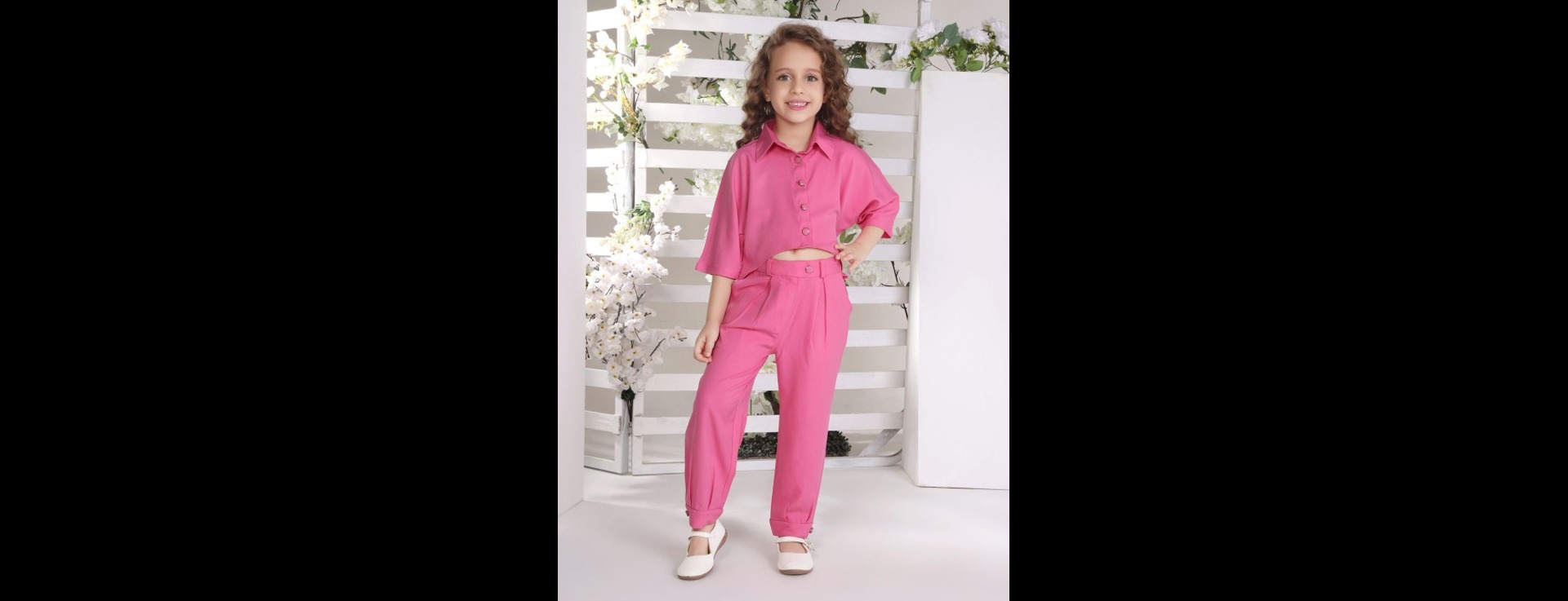 Girls Shirt & Trousers Co-Ord Set