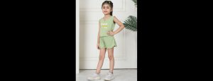 Girls Printed Top with Shorts - Thumbnail