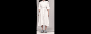 White Shirt Midi Dress - Thumbnail