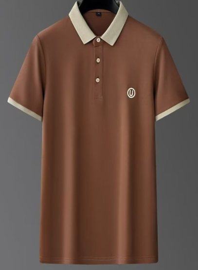 Men Solid Polo Collar T-shirt