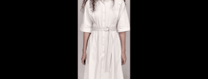 White Shirt Midi Dress - Thumbnail