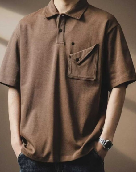 Men Polo Collar T-shirt