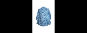 Blue Blossom Ruffle Yoke Dress - Thumbnail