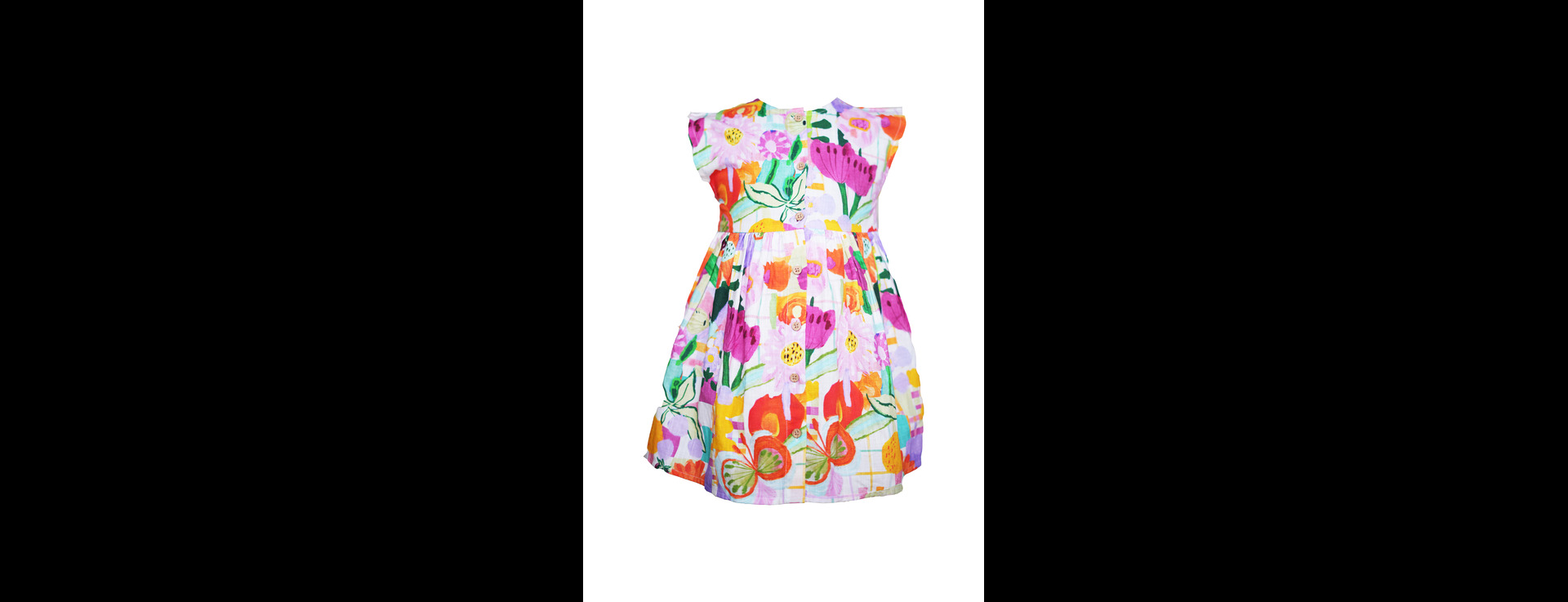 Bloom Bright Floral Button Dress