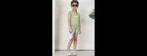 Girls Printed Top with Shorts - Thumbnail