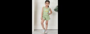 Girls Printed Top with Shorts - Thumbnail