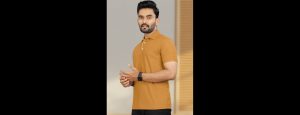 Solid Polo Collar Short Sleeves Slim Fit Casual T-shirt - Thumbnail