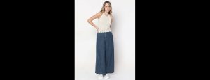 Off White Knitted Crop Top - Thumbnail