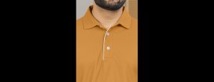 Solid Polo Collar Short Sleeves Slim Fit Casual T-shirt - Thumbnail