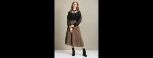 Placement Lace Black Embroidered Top - Thumbnail